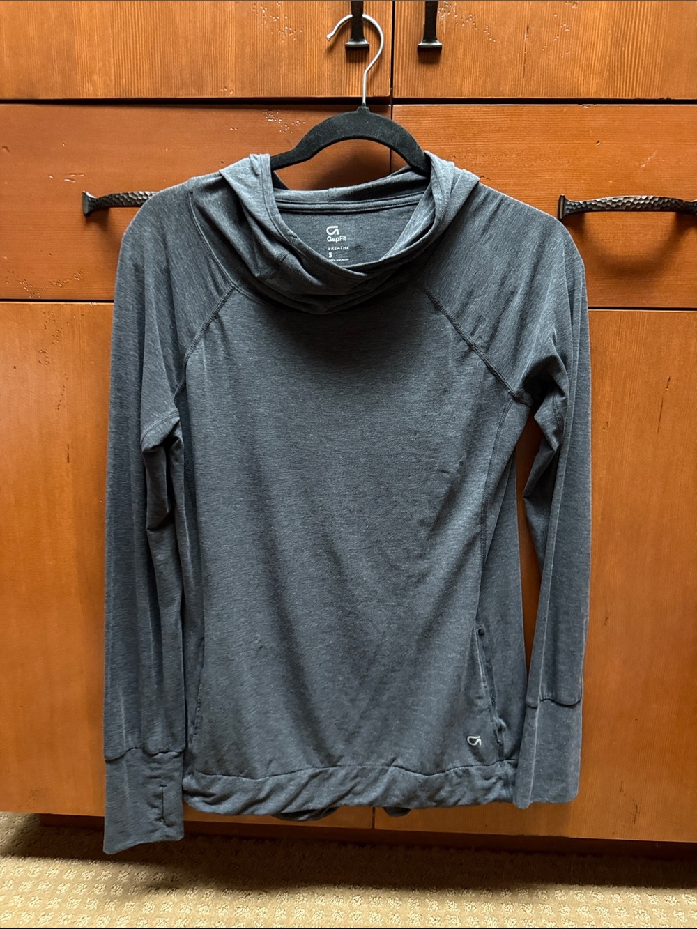 GAP Charcoal Gray Hooded Pullover